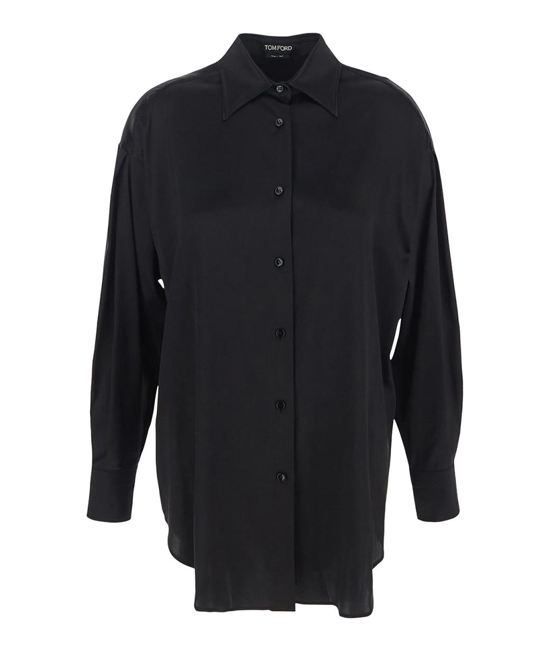 TOM FORD Черная шелковая рубашка, фото 1