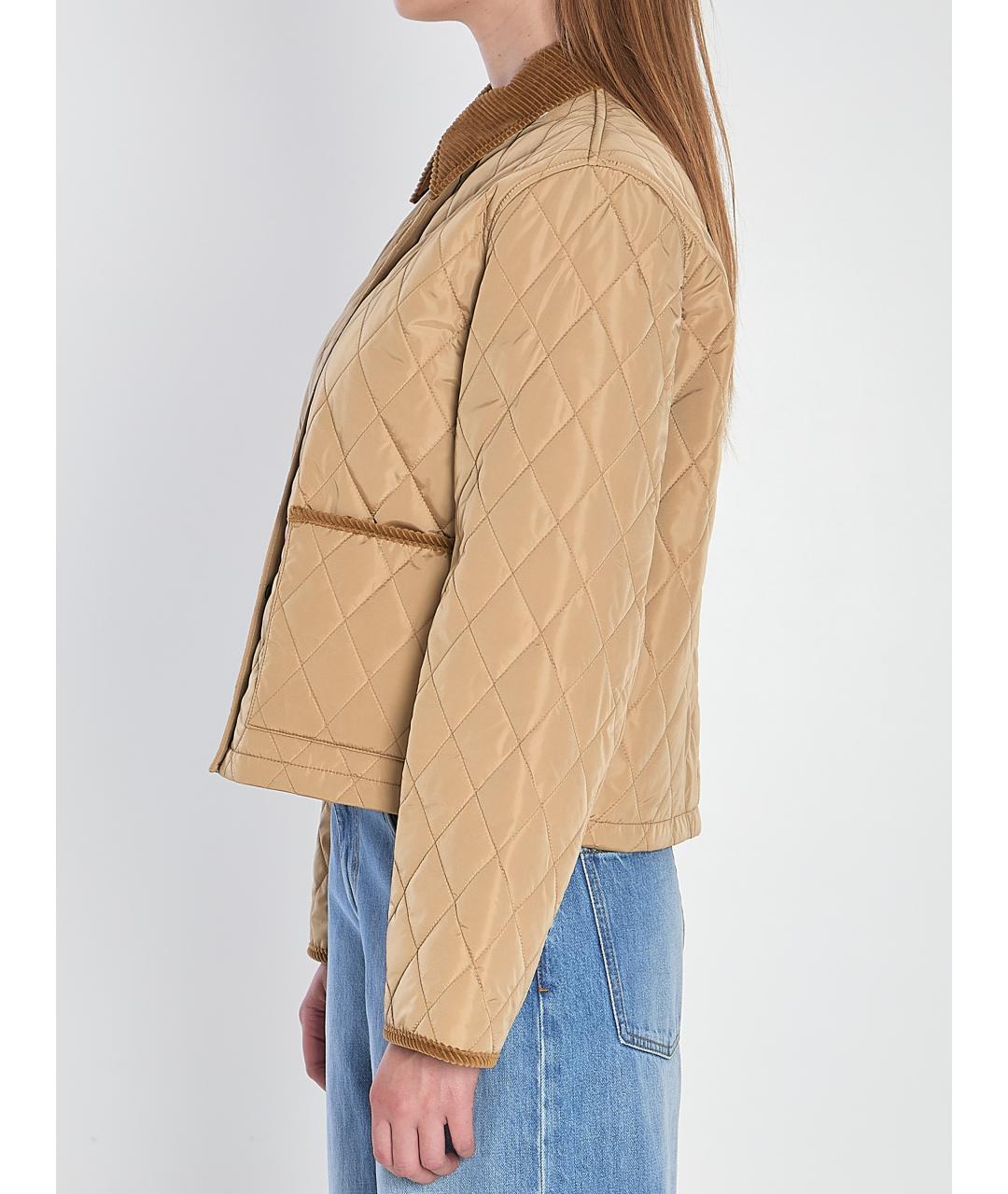 BURBERRY Бежевая полиамидовая куртка, фото 4