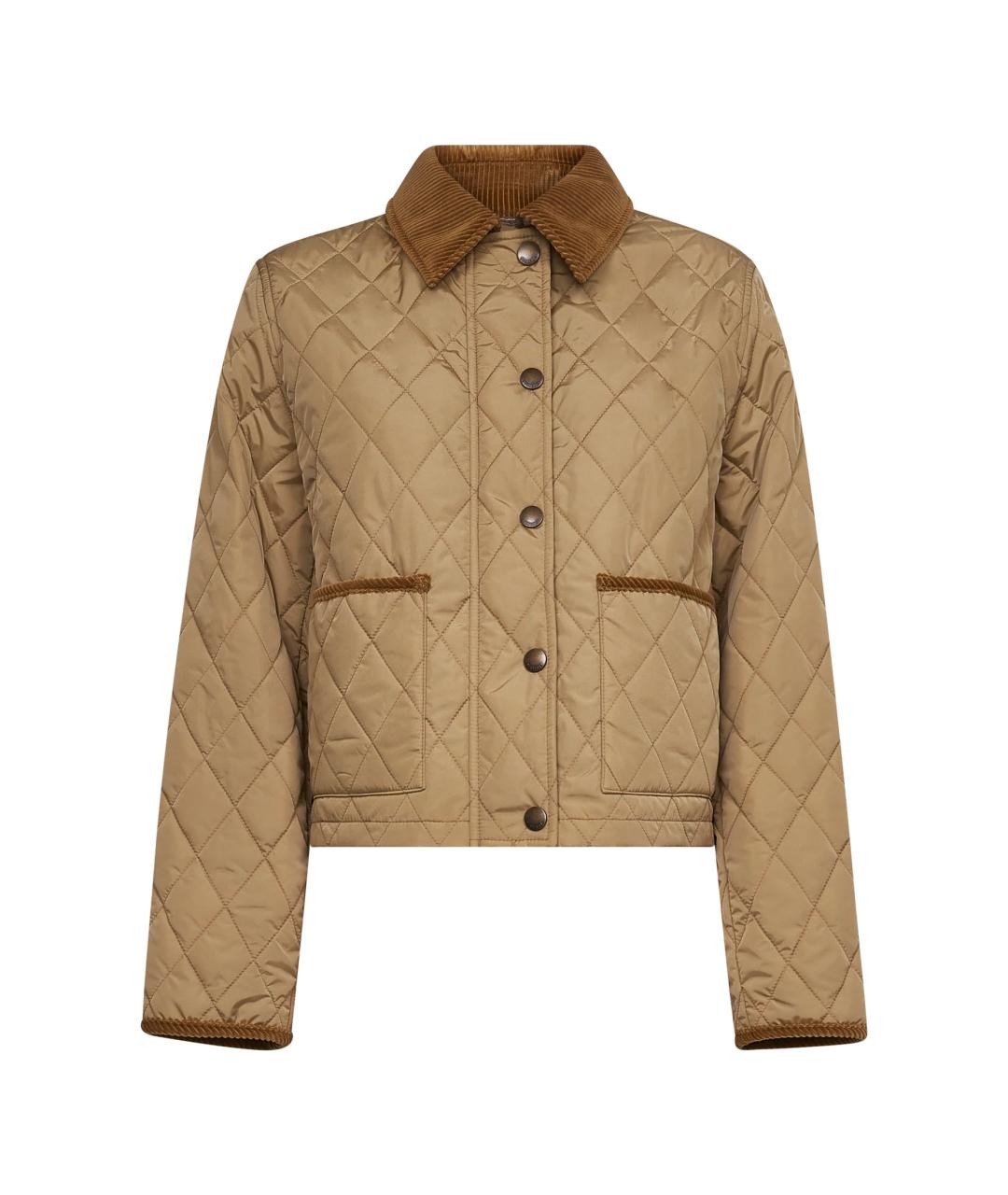 BURBERRY Бежевая полиамидовая куртка, фото 1