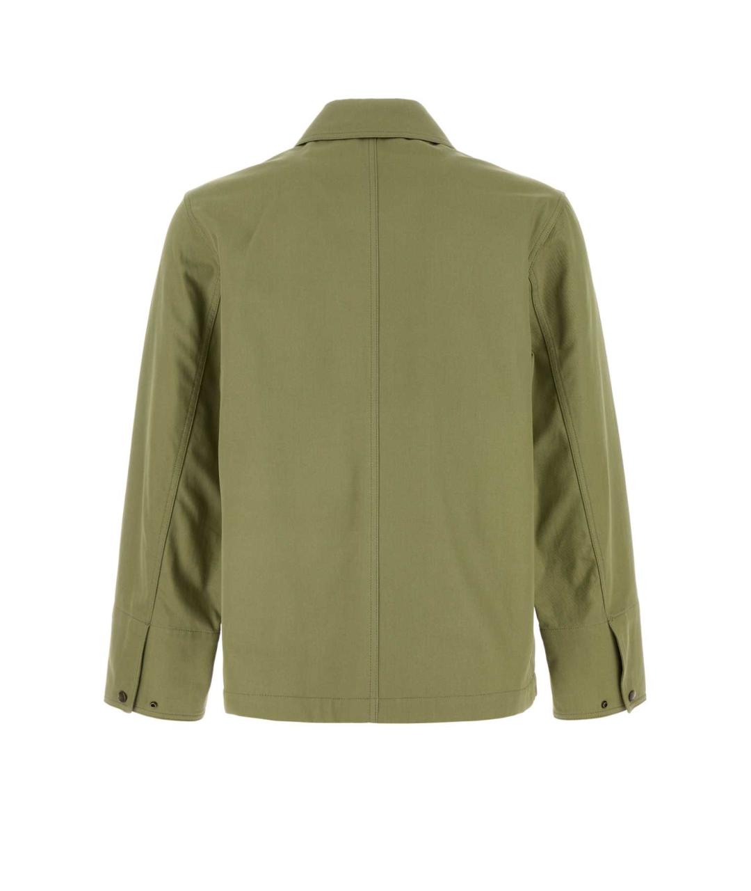 BURBERRY Зеленая хлопковая куртка, фото 2