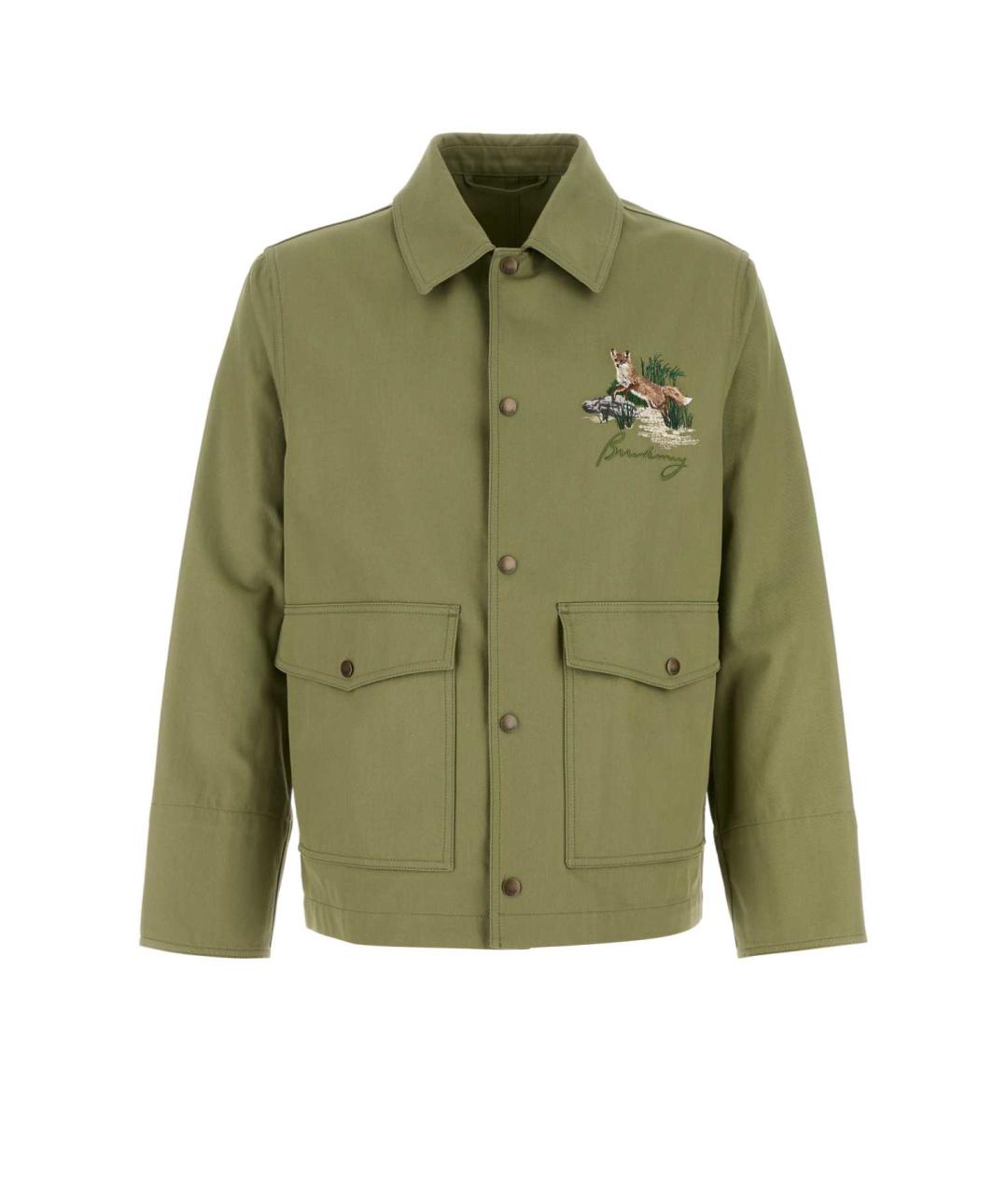 BURBERRY Зеленая хлопковая куртка, фото 1
