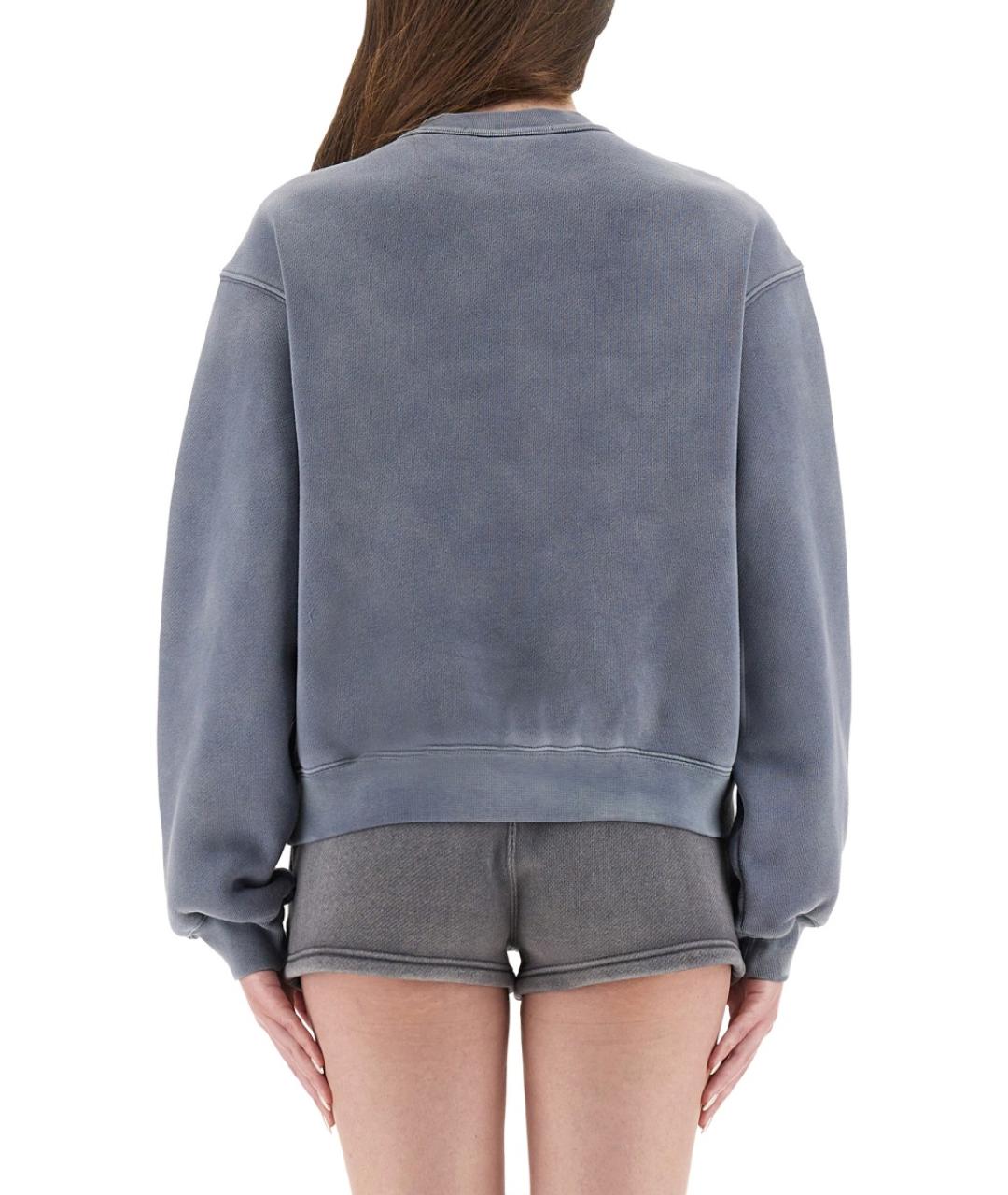 T BY ALEXANDER WANG Синий хлопковый джемпер / свитер, фото 2