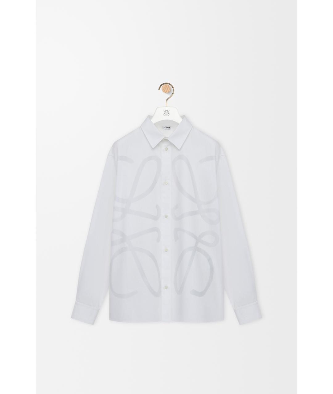 LOEWE Белая хлопковая кэжуал рубашка, фото 6