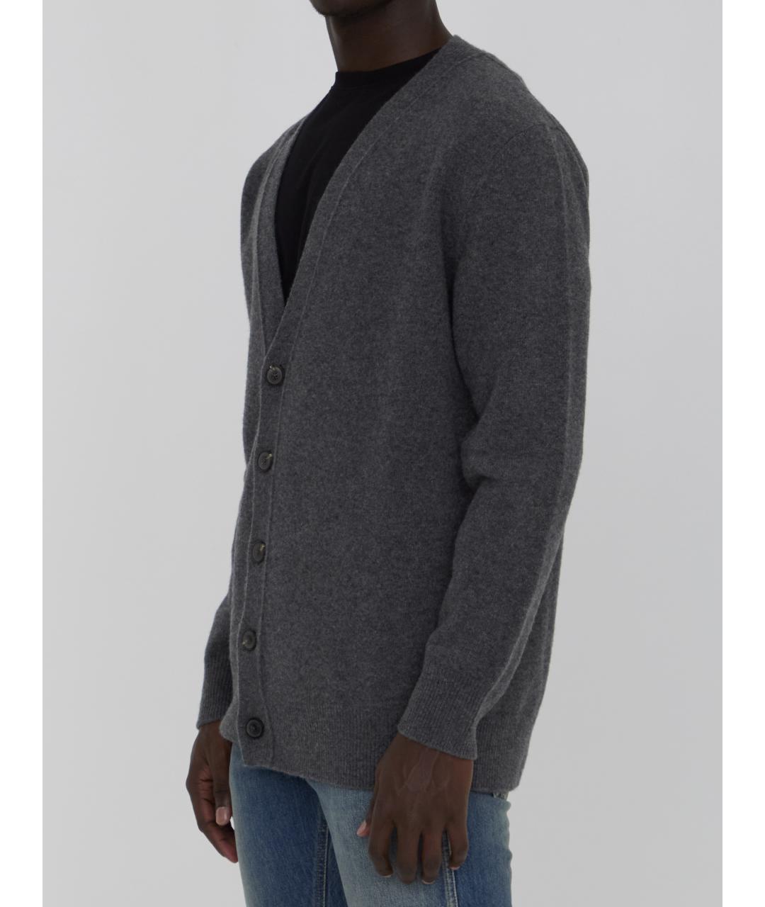 MAISON MARGIELA Антрацитовый шерстяной кардиган, фото 3