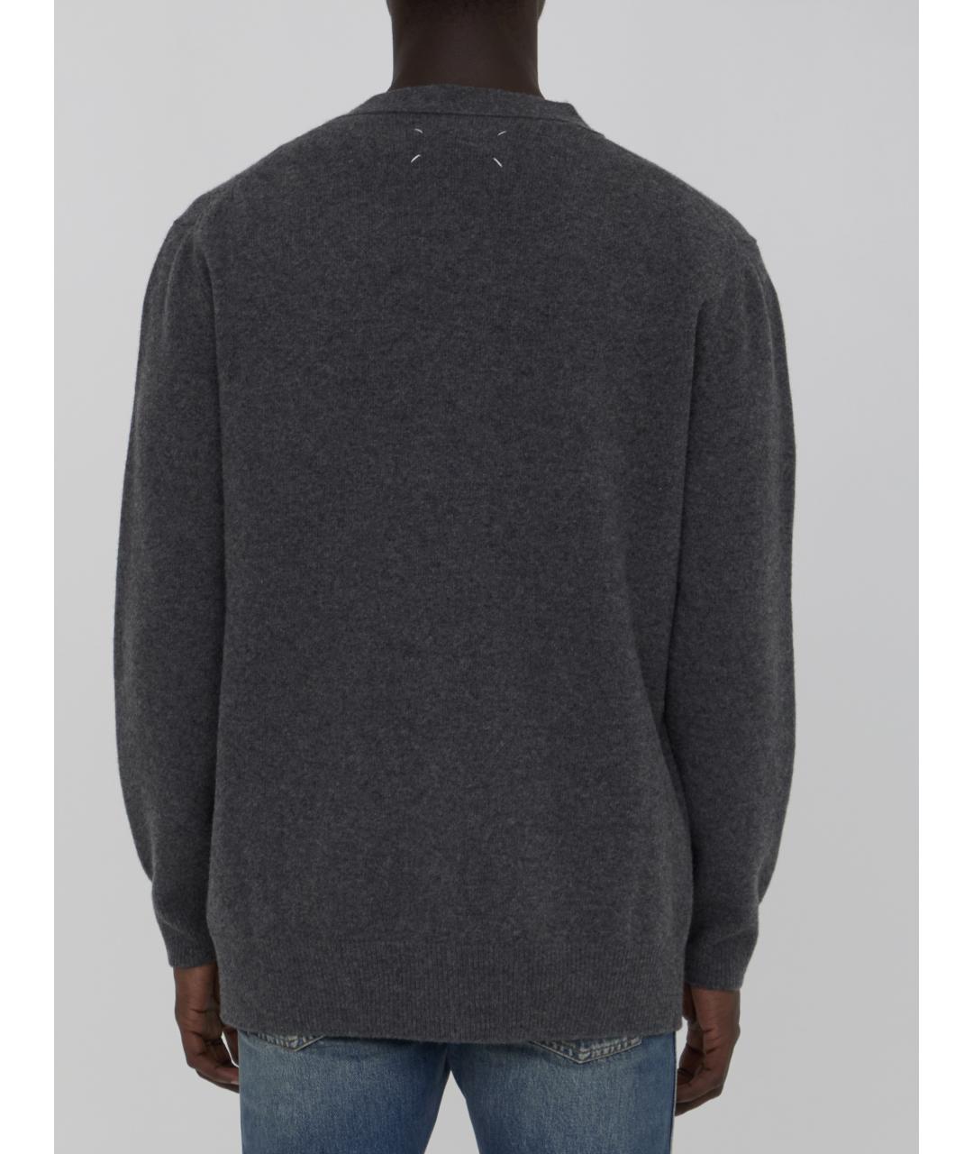 MAISON MARGIELA Антрацитовый шерстяной кардиган, фото 5