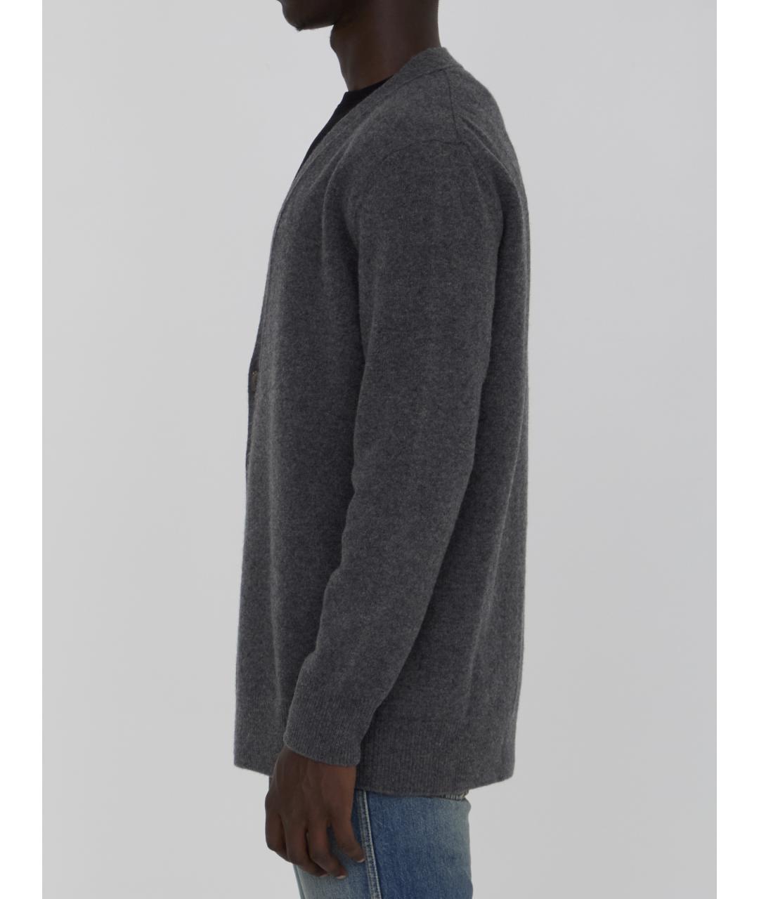 MAISON MARGIELA Антрацитовый шерстяной кардиган, фото 4