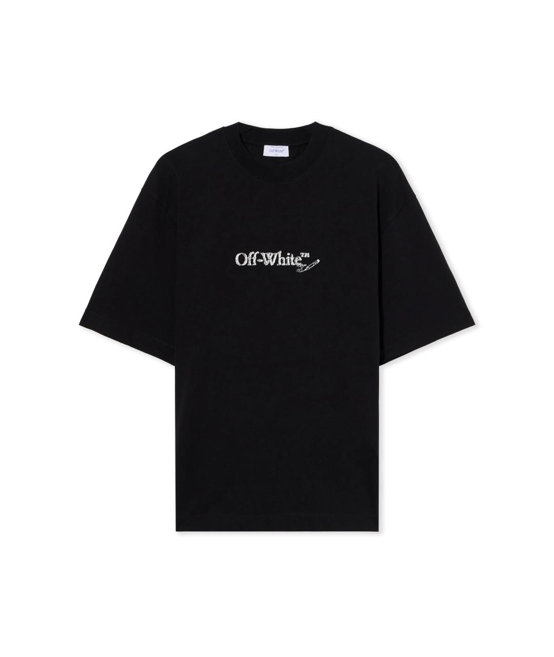 OFF-WHITE Черная хлопковая футболка, фото 1