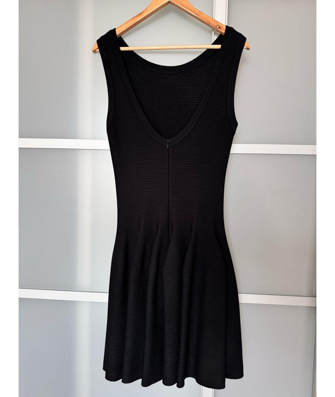 ALAIA Черное вискозное коктейльное платье, фото 2