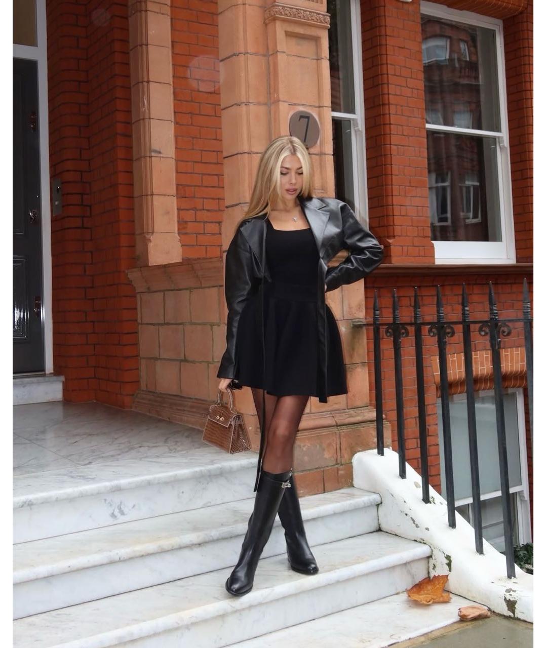ALAIA Черное вискозное коктейльное платье, фото 5