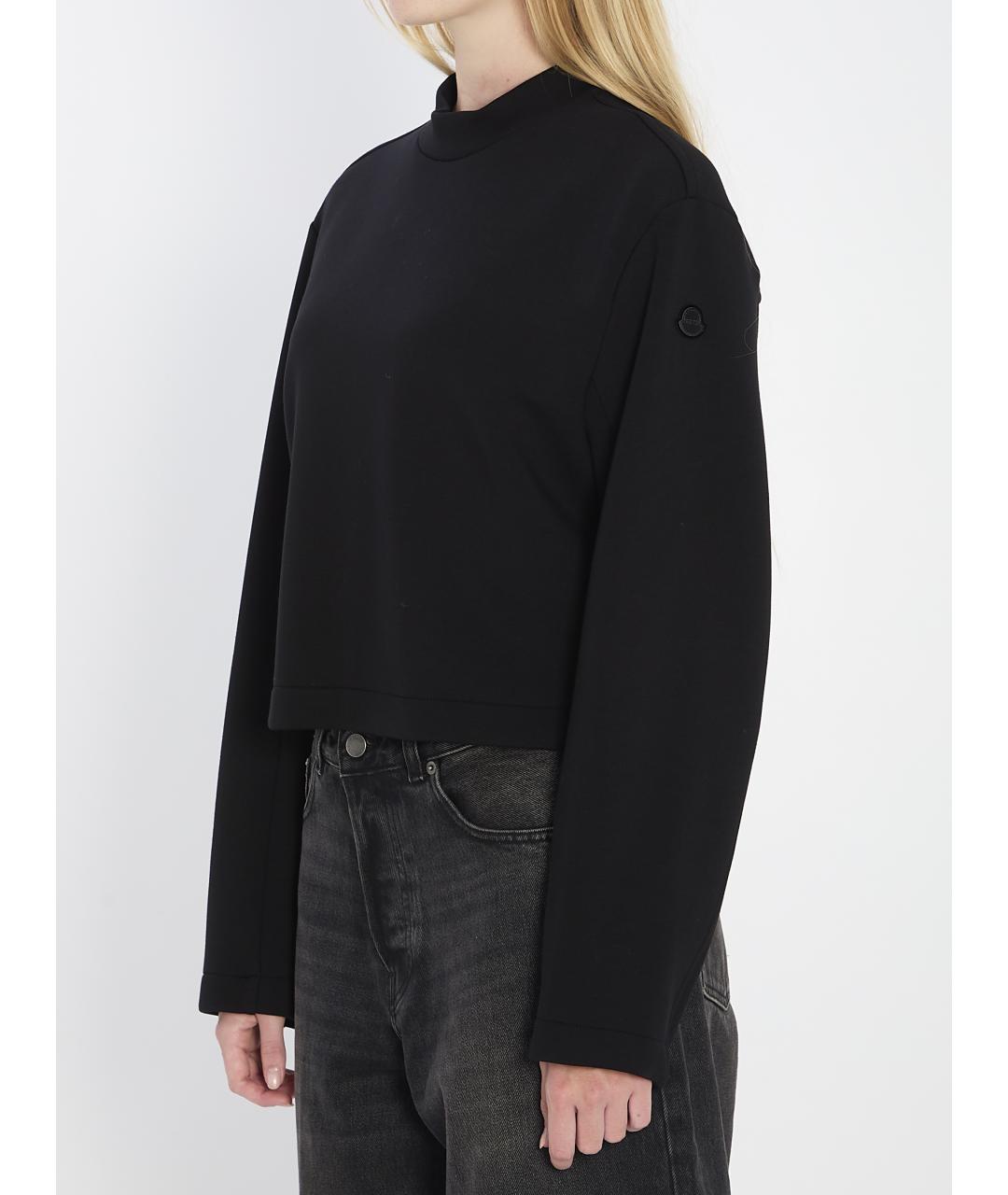 MONCLER Черный вискозный джемпер / свитер, фото 3