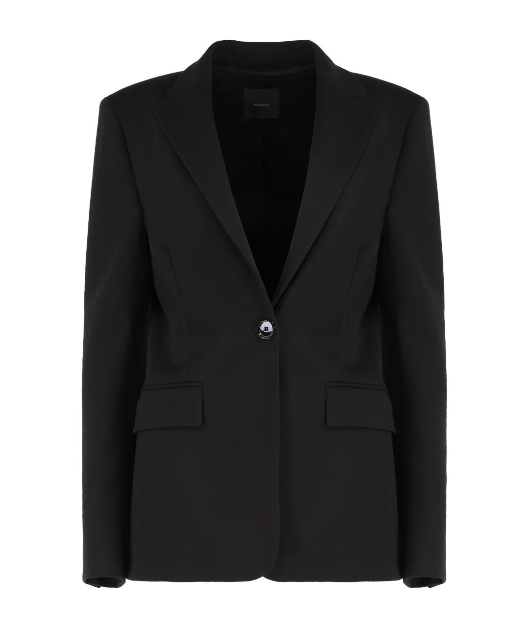 PINKO Черный полиэстеровый жакет/пиджак, фото 1