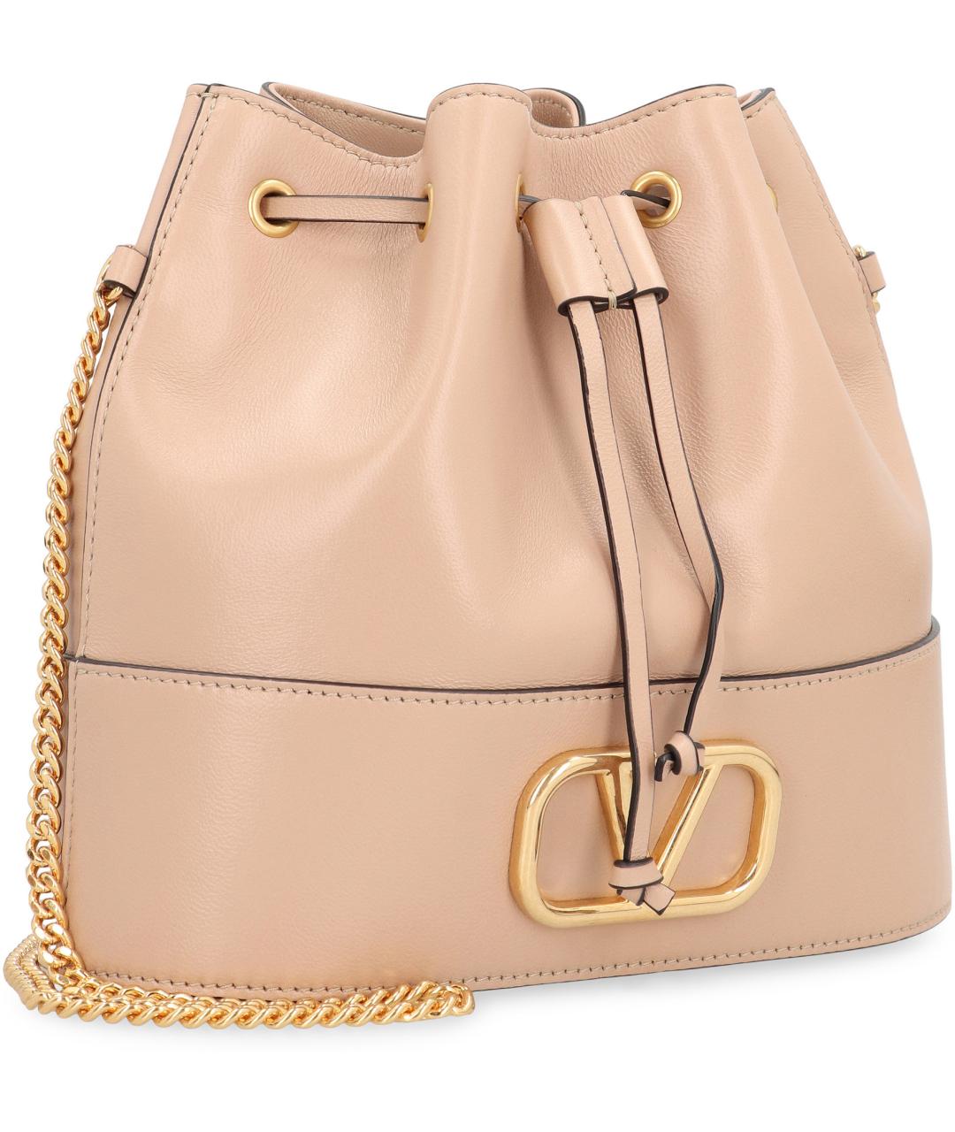 VALENTINO Розовая кожаная сумка с короткими ручками, фото 2