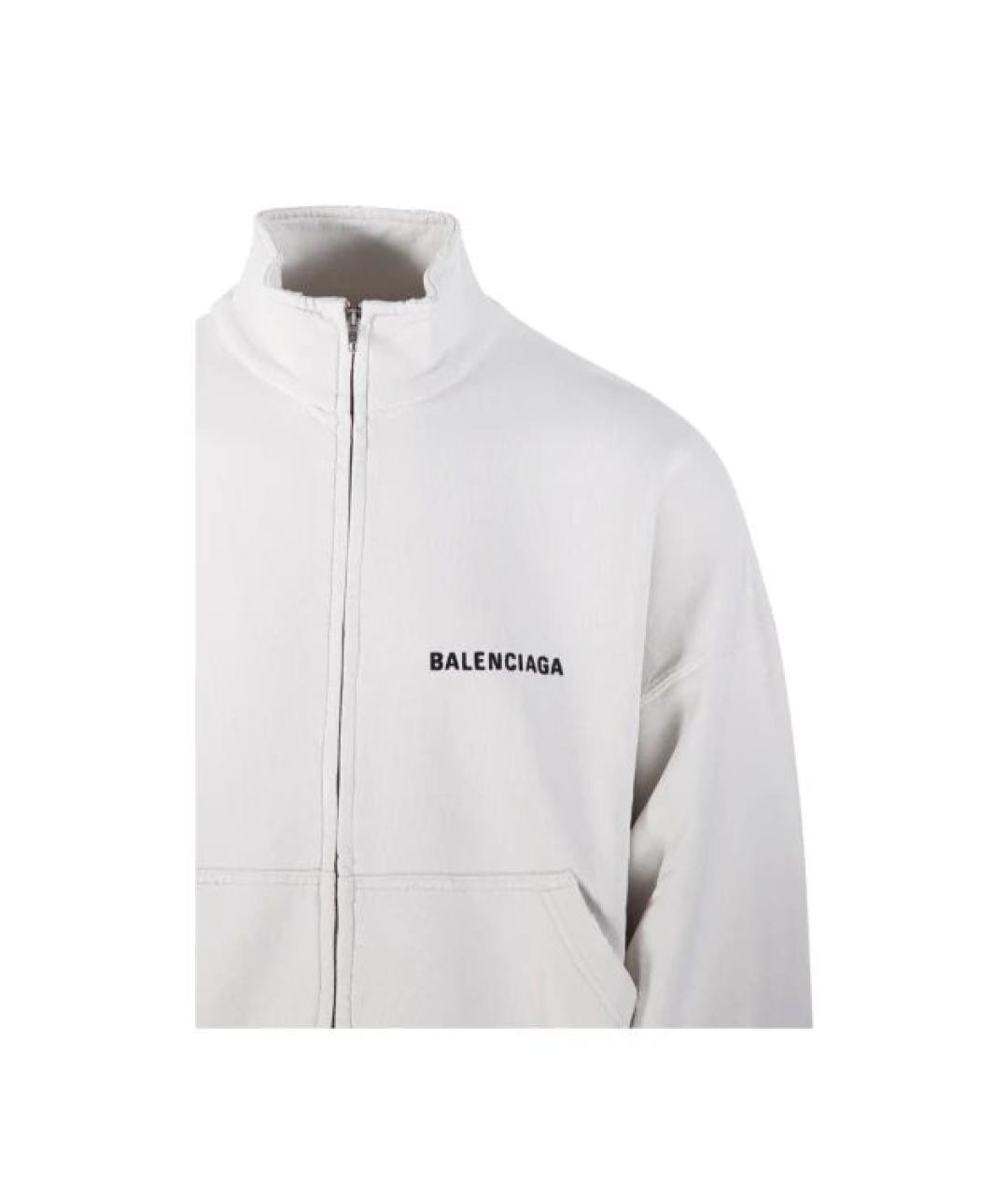 BALENCIAGA Белая хлопковая куртка, фото 4