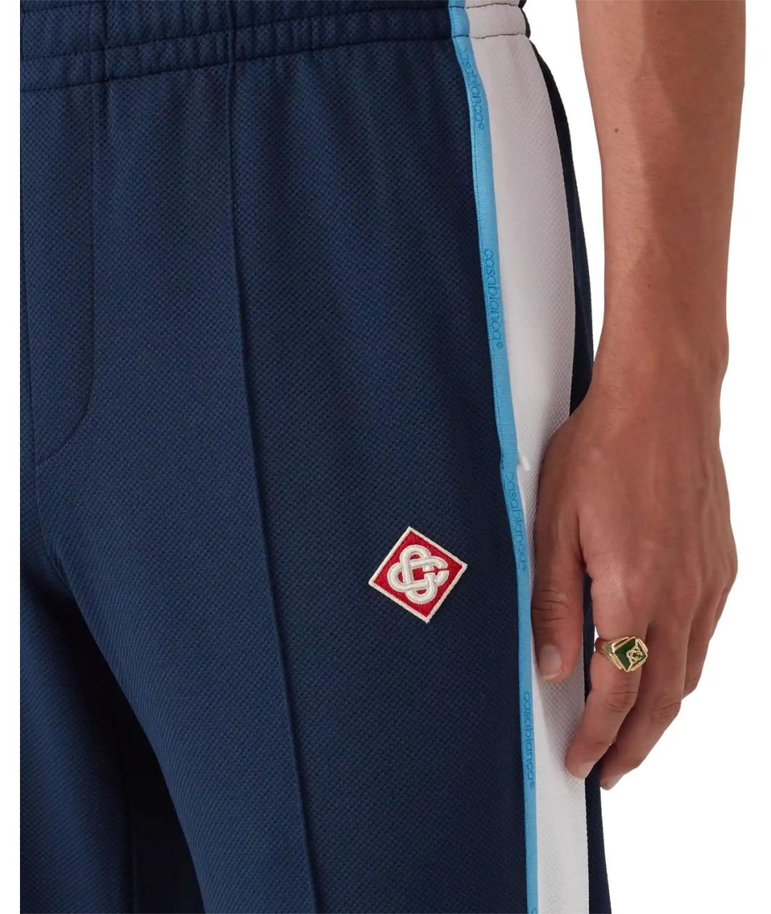 CASABLANCA Синие полиэстеровые повседневные брюки, фото 5