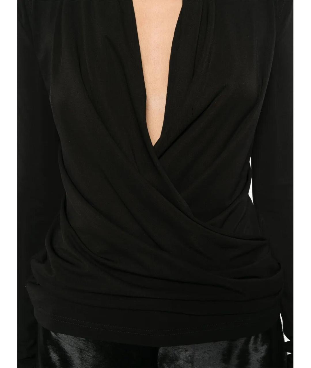 TOTEME Черная вискозная блузы, фото 4