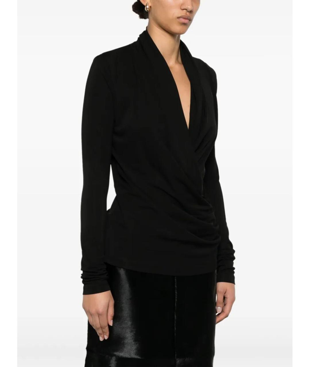 TOTEME Черная вискозная блузы, фото 3