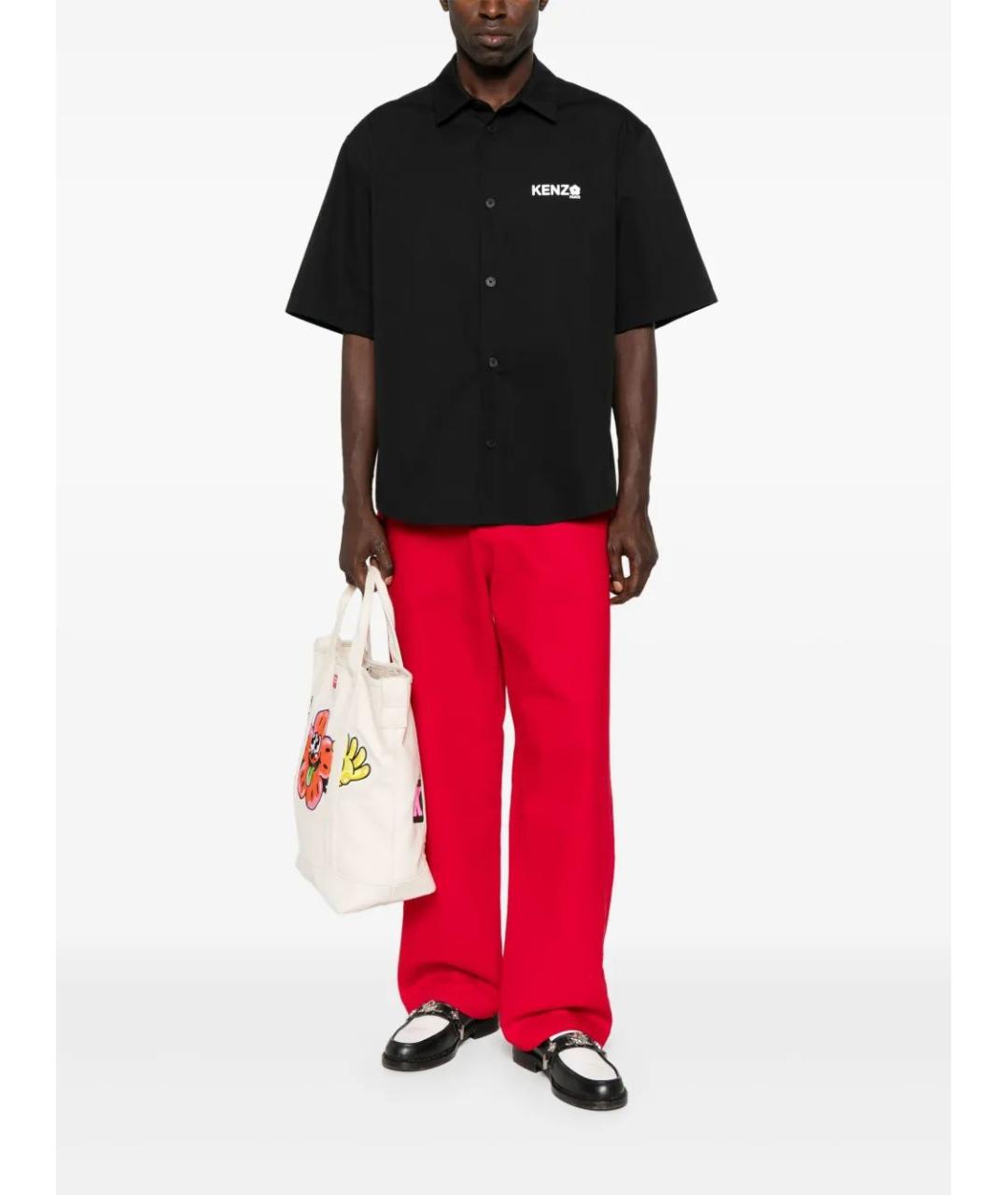 KENZO Черная хлопковая кэжуал рубашка, фото 2
