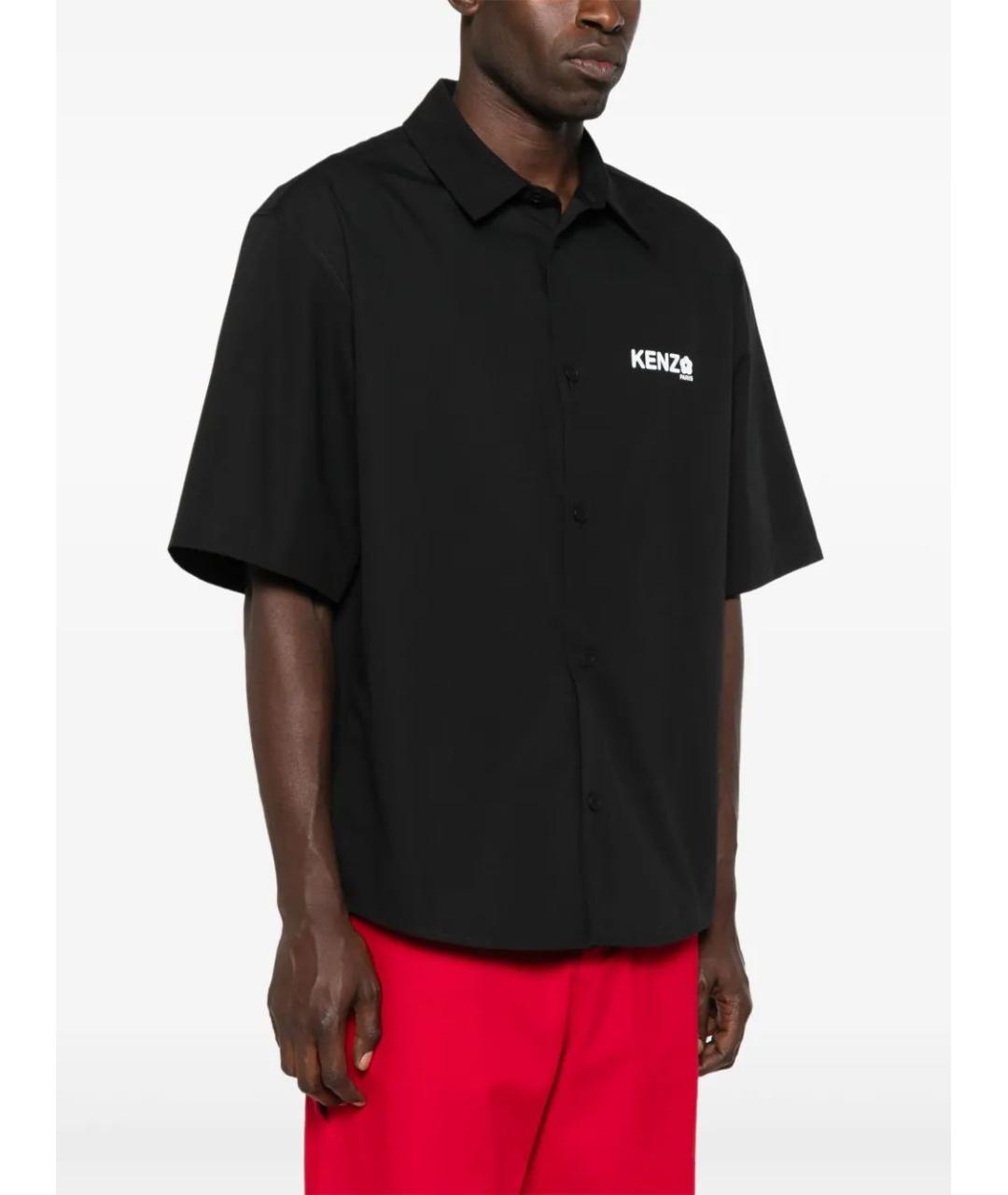 KENZO Черная хлопковая кэжуал рубашка, фото 3