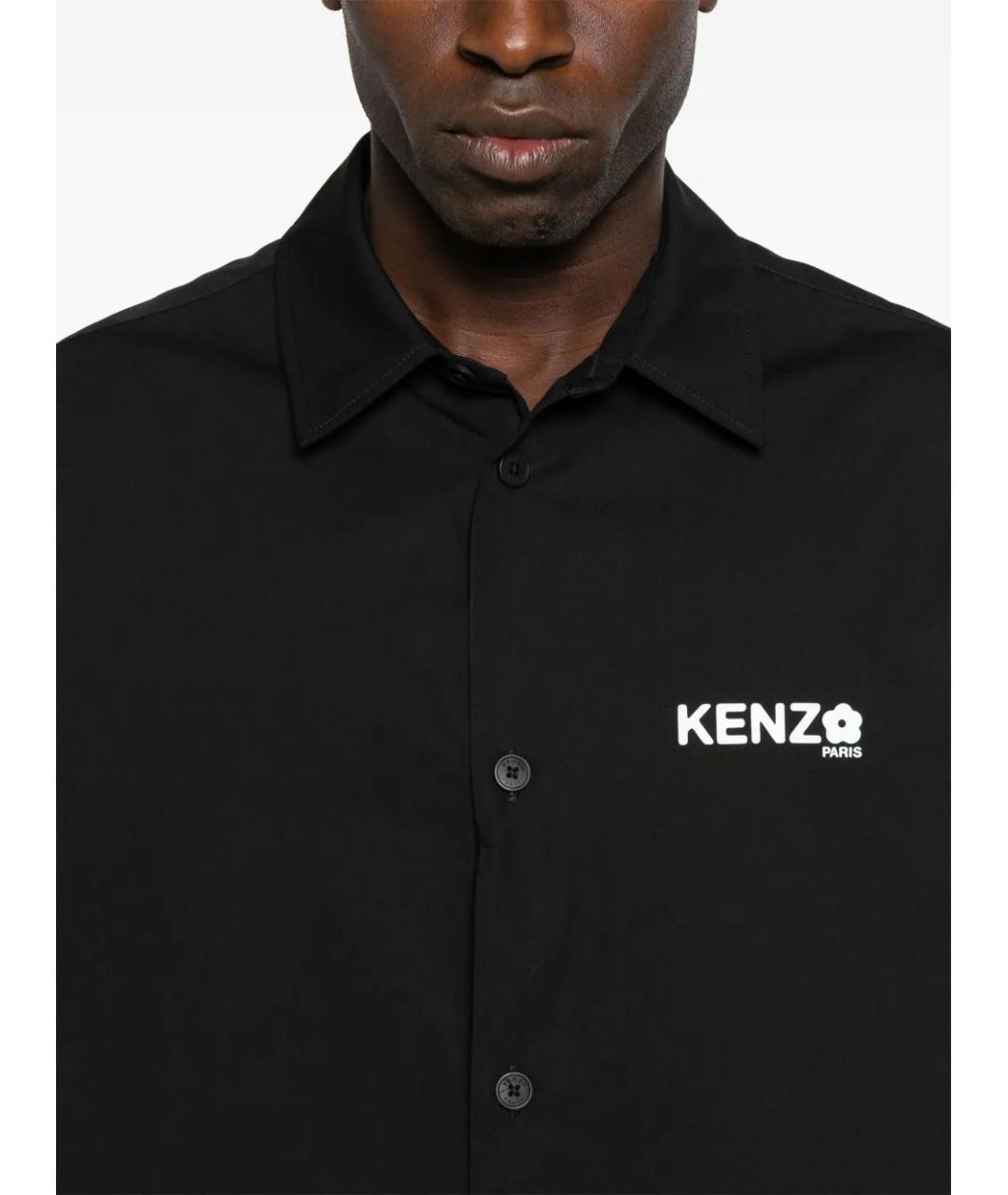 KENZO Черная хлопковая кэжуал рубашка, фото 5