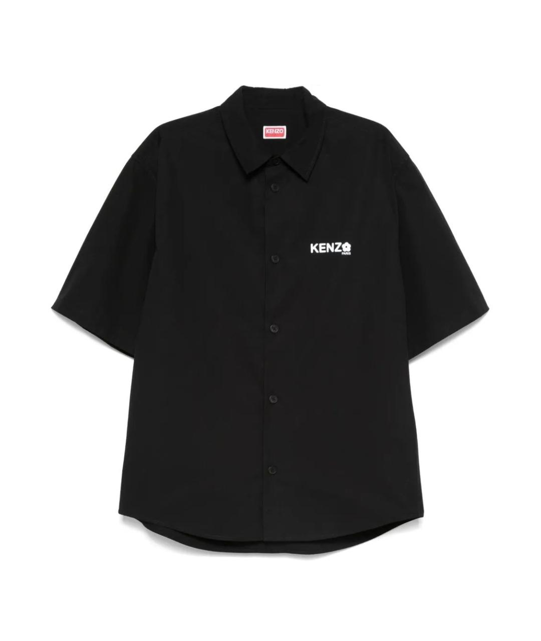 KENZO Черная хлопковая кэжуал рубашка, фото 1