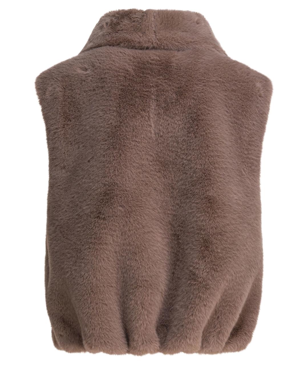 PINKO Коричневый полиэстеровый жилет, фото 2