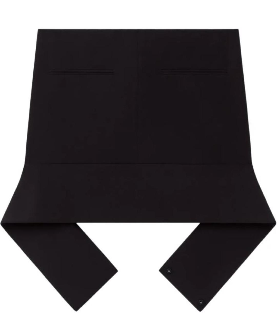 COURREGES Черная полиэстеровая юбка мини, фото 1