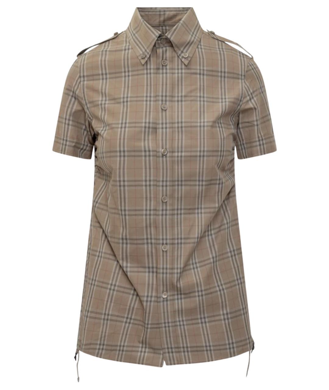 BURBERRY Бежевая хлопковая рубашка, фото 1