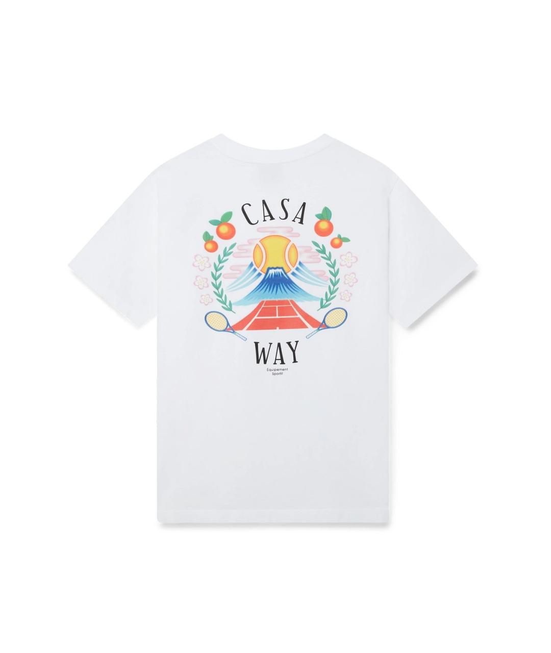 CASABLANCA Белая хлопковая футболка, фото 1