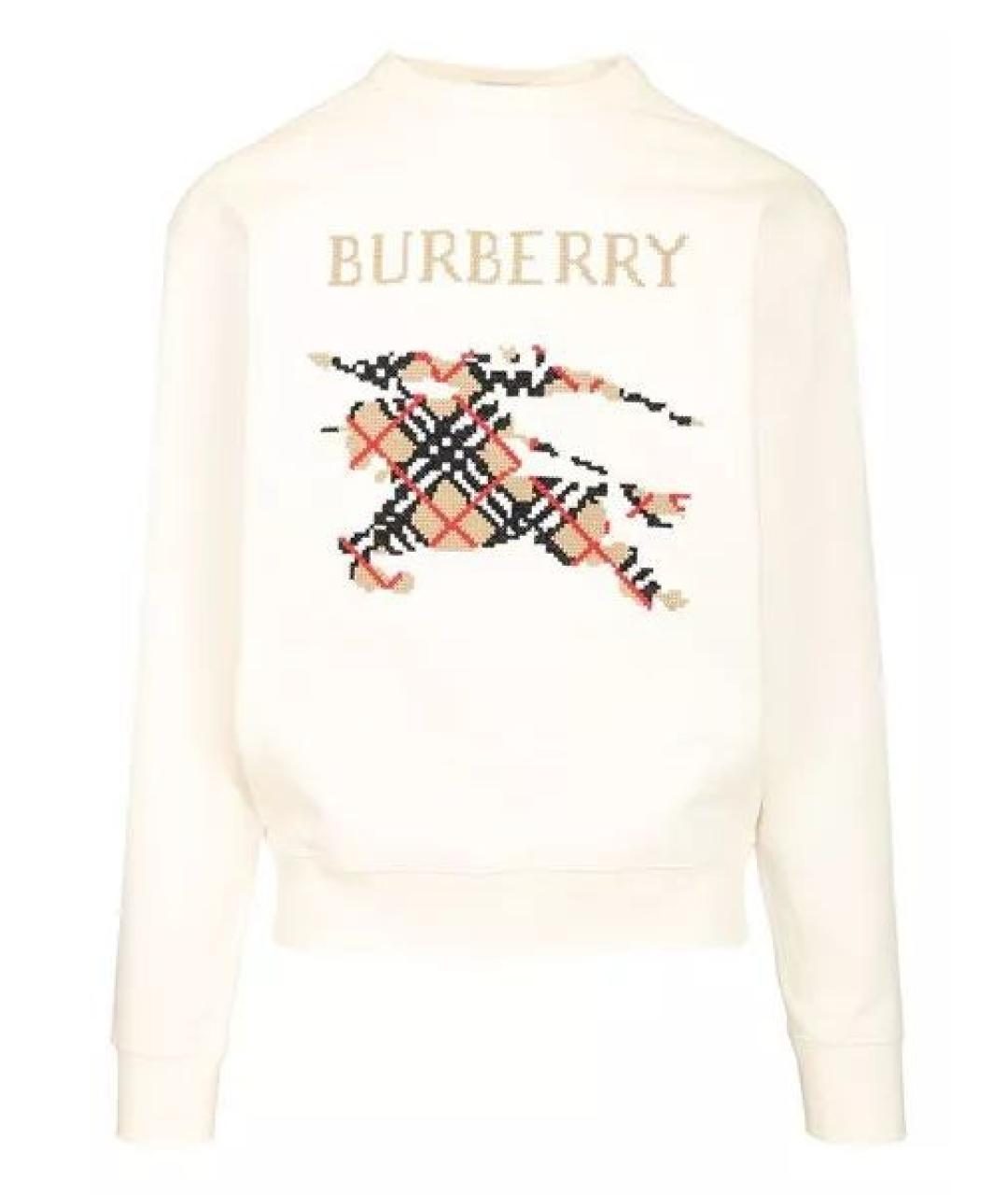 BURBERRY Бежевый хлопковый джемпер / свитер, фото 1