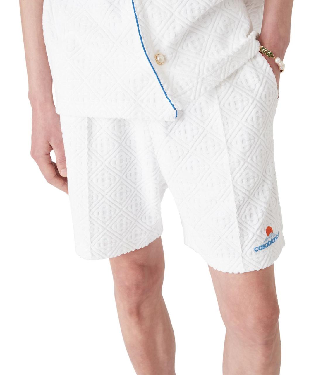 CASABLANCA Белые хлопковые шорты, фото 3