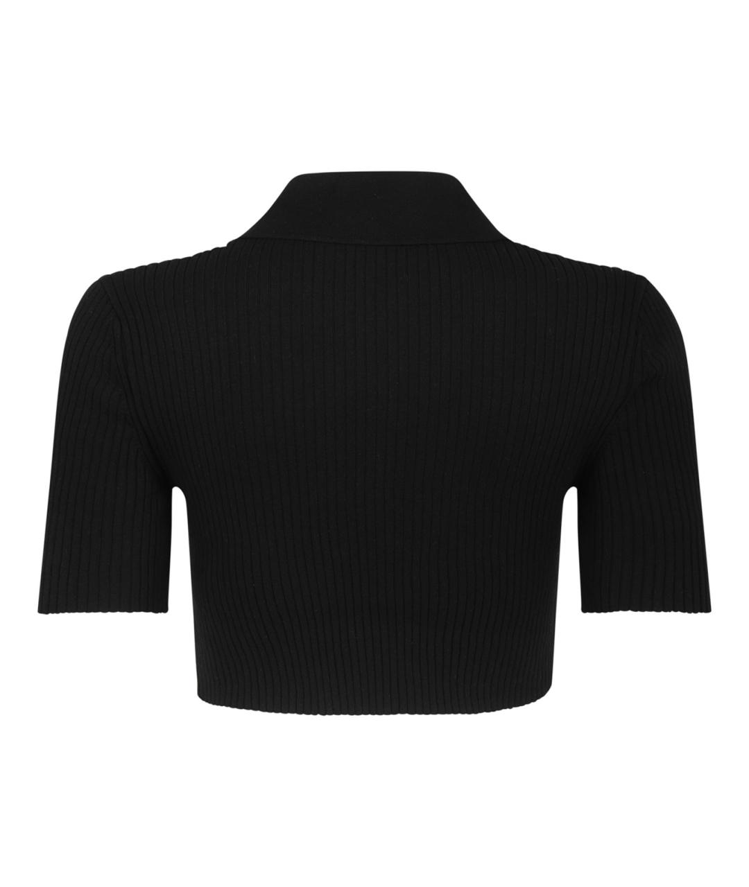 COURREGES Черная вискозная футболка, фото 2