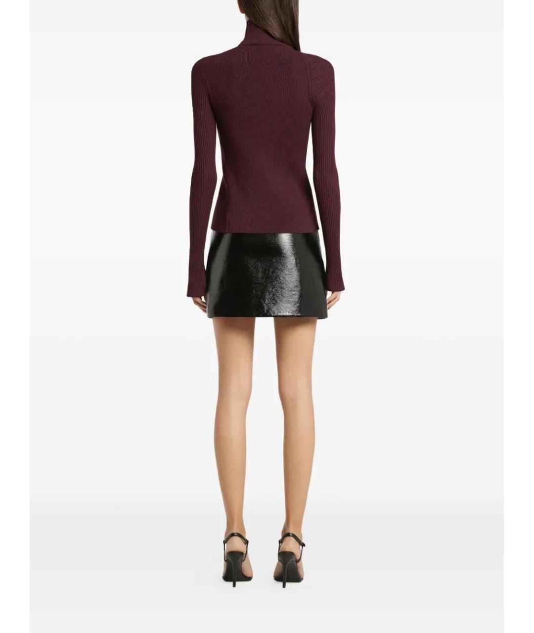 COURREGES Бордовая вискозная водолазка, фото 3