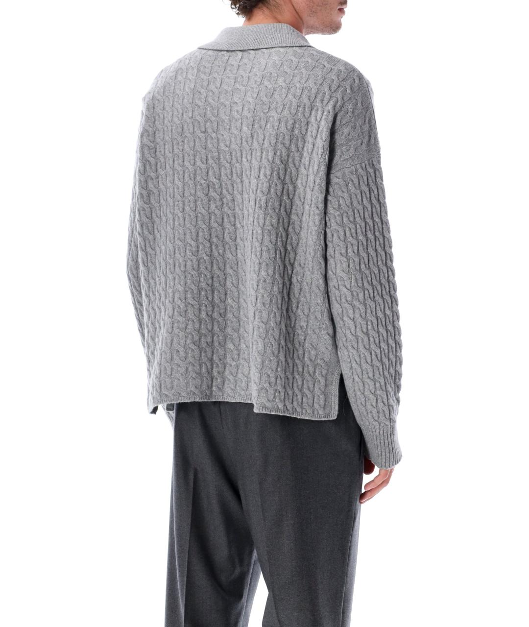 Ami Paris Серый шерстяной джемпер / свитер, фото 3