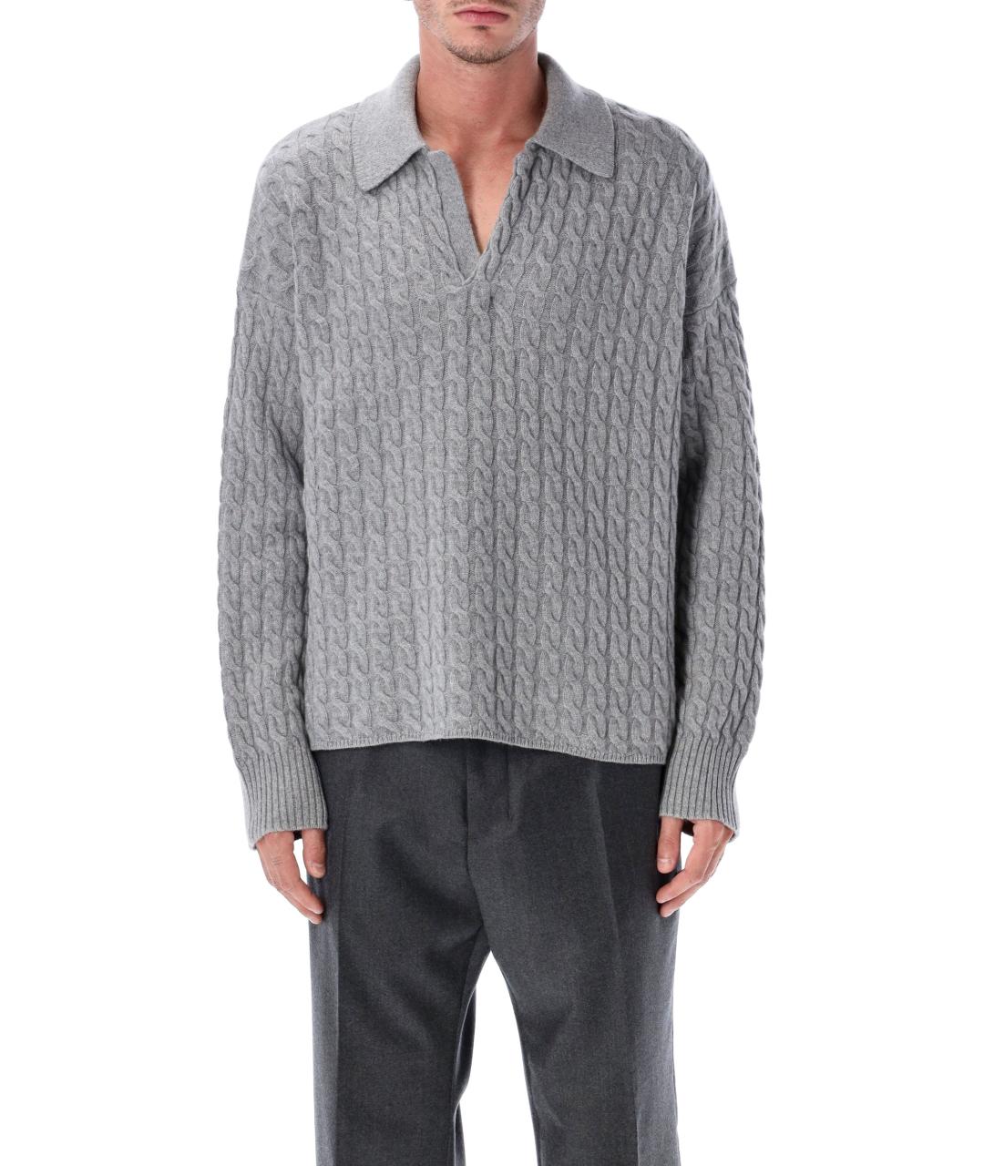 Ami Paris Серый шерстяной джемпер / свитер, фото 2