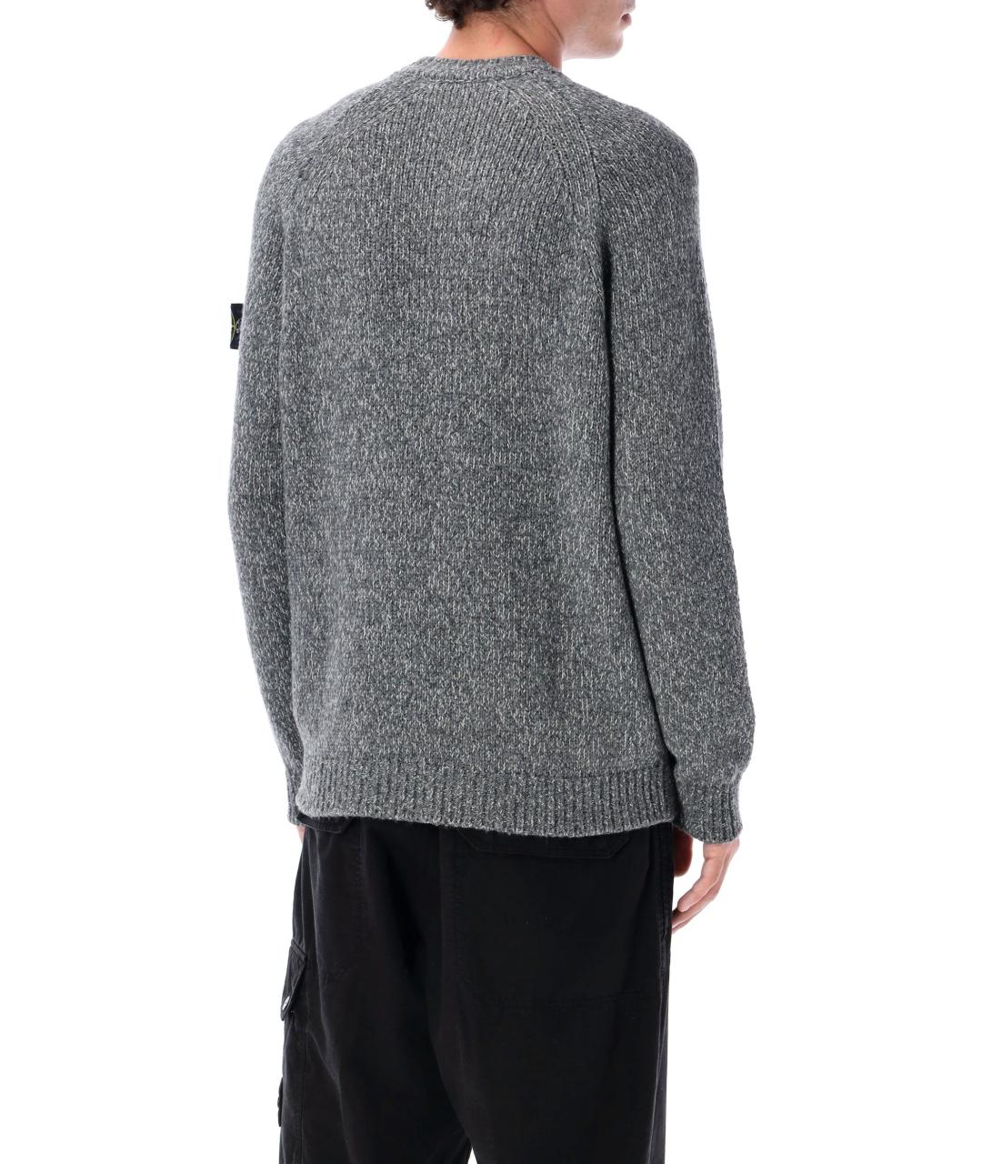 STONE ISLAND Серый шерстяной джемпер / свитер, фото 3
