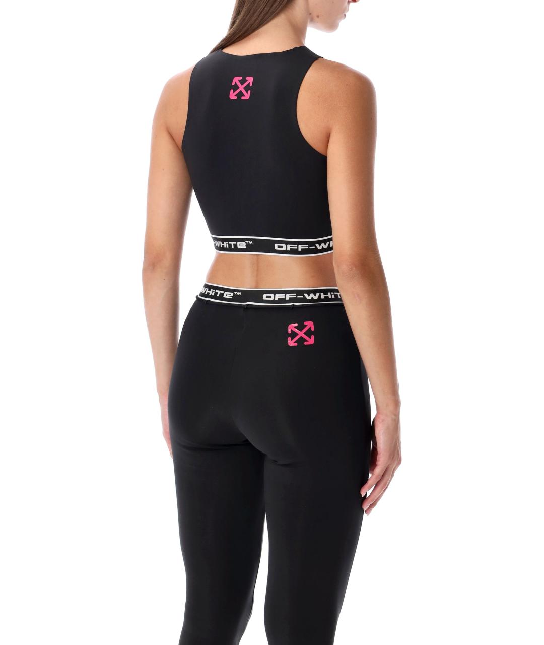 OFF-WHITE Черная полиамидовая майка, фото 3