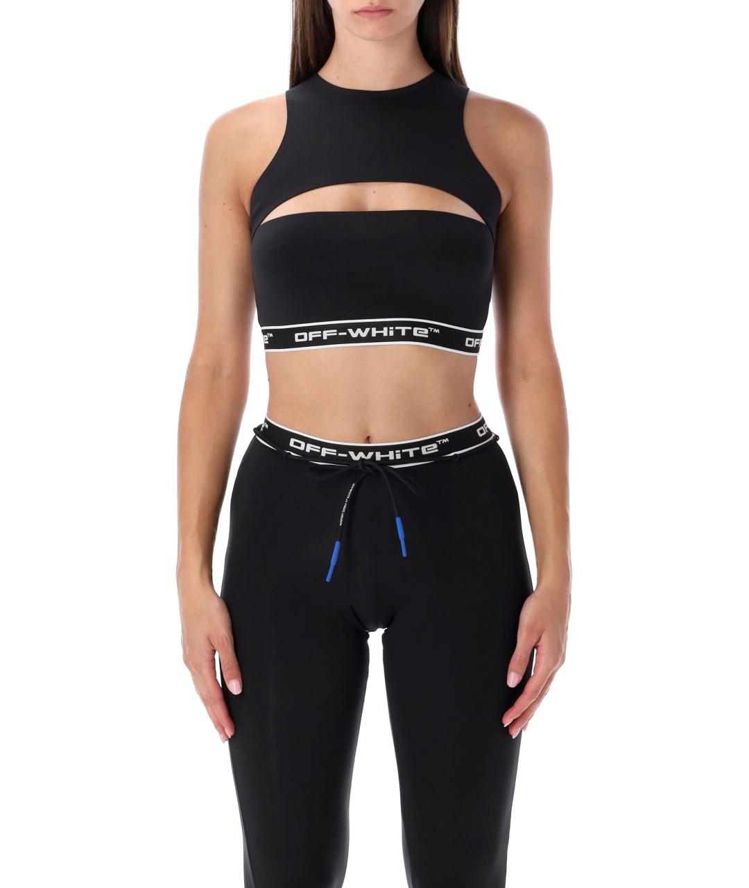 OFF-WHITE Черная полиамидовая майка, фото 2