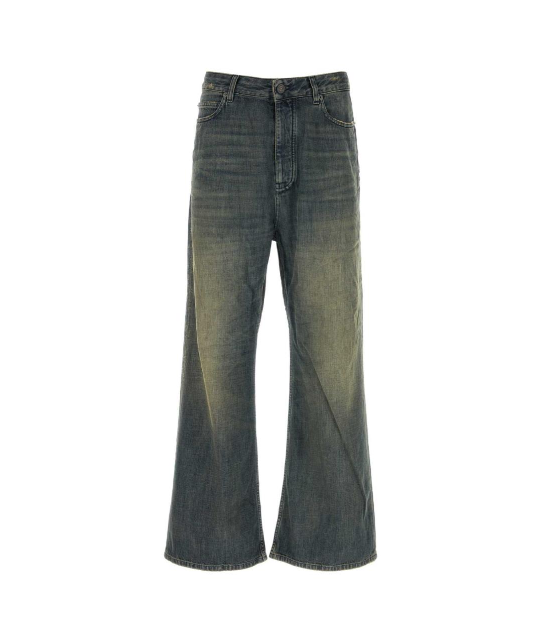 BALENCIAGA Синие хлопковые прямые джинсы, фото 1