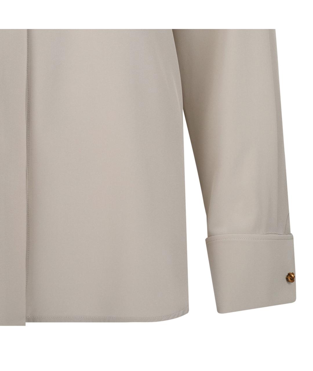 MAX MARA Бежевая шелковая рубашка, фото 4