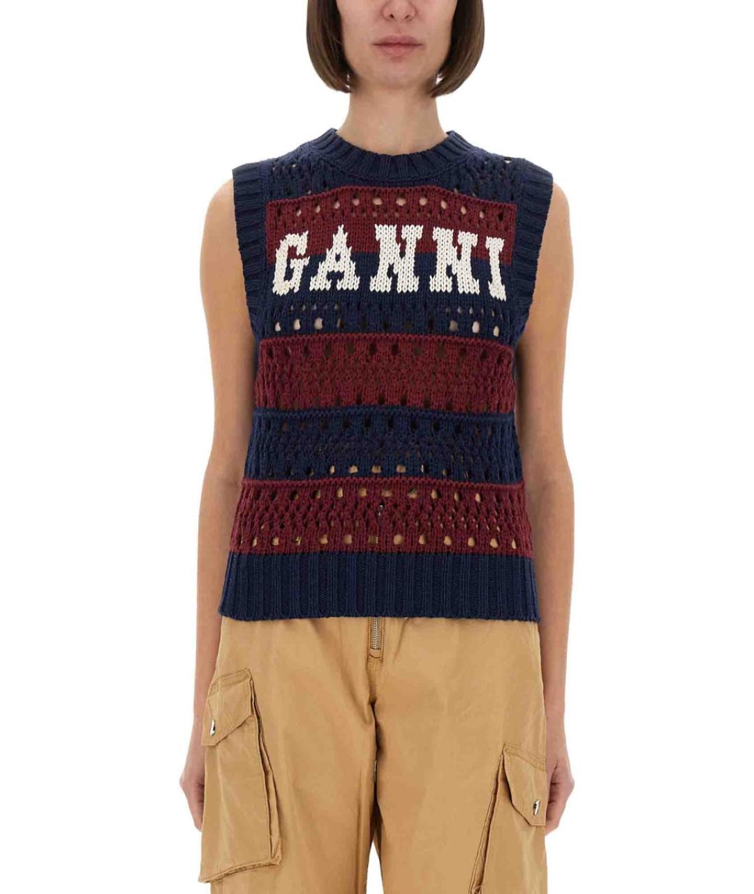 GANNI Мульти хлопковая жилетка, фото 2