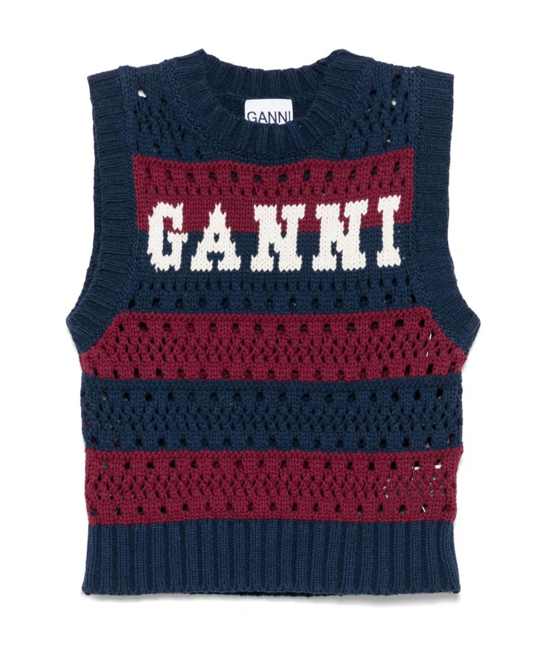 GANNI Мульти хлопковая жилетка, фото 1