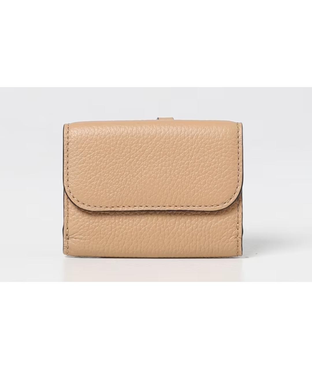 CHLOE Бежевый кожаный кошелек, фото 3
