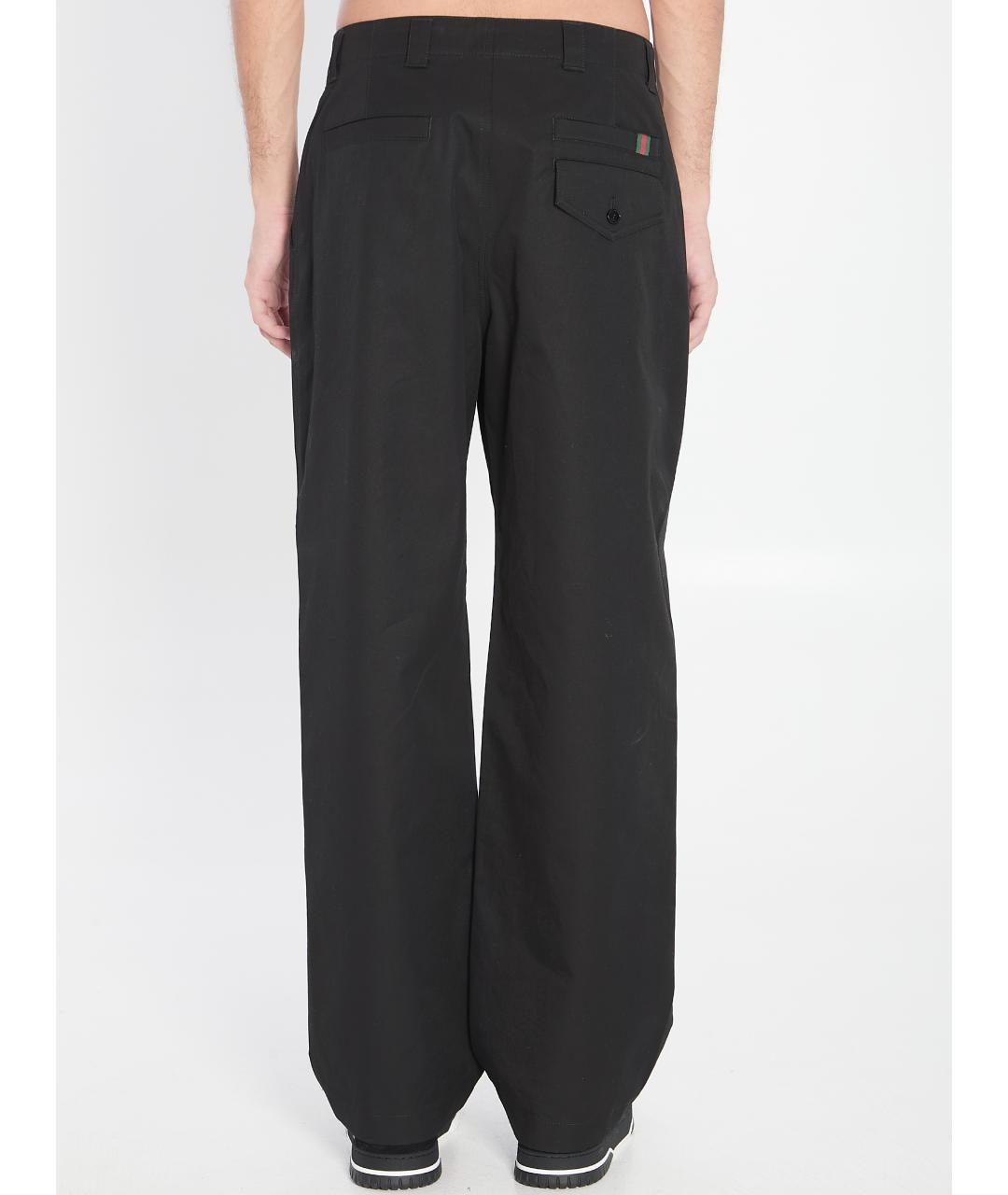 GUCCI Черные хлопковые повседневные брюки, фото 5