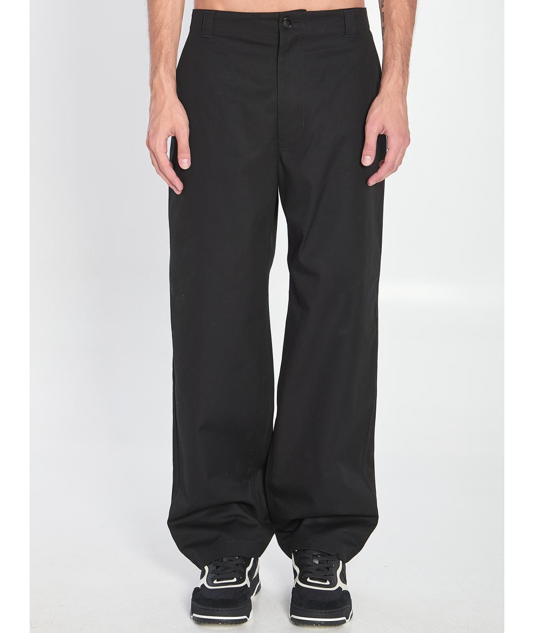 GUCCI Черные хлопковые повседневные брюки, фото 2