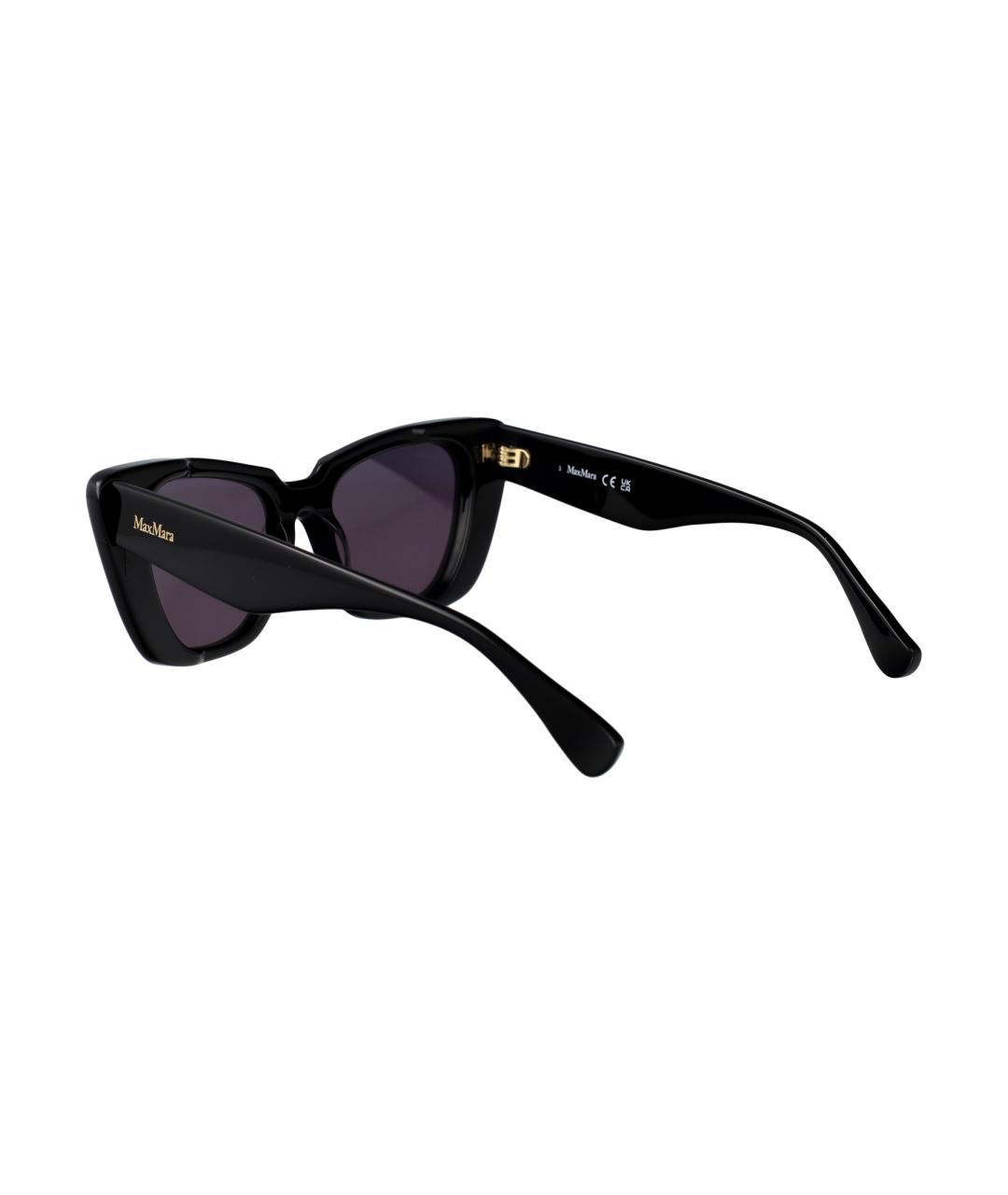 MAX MARA Черные пластиковые солнцезащитные очки, фото 4