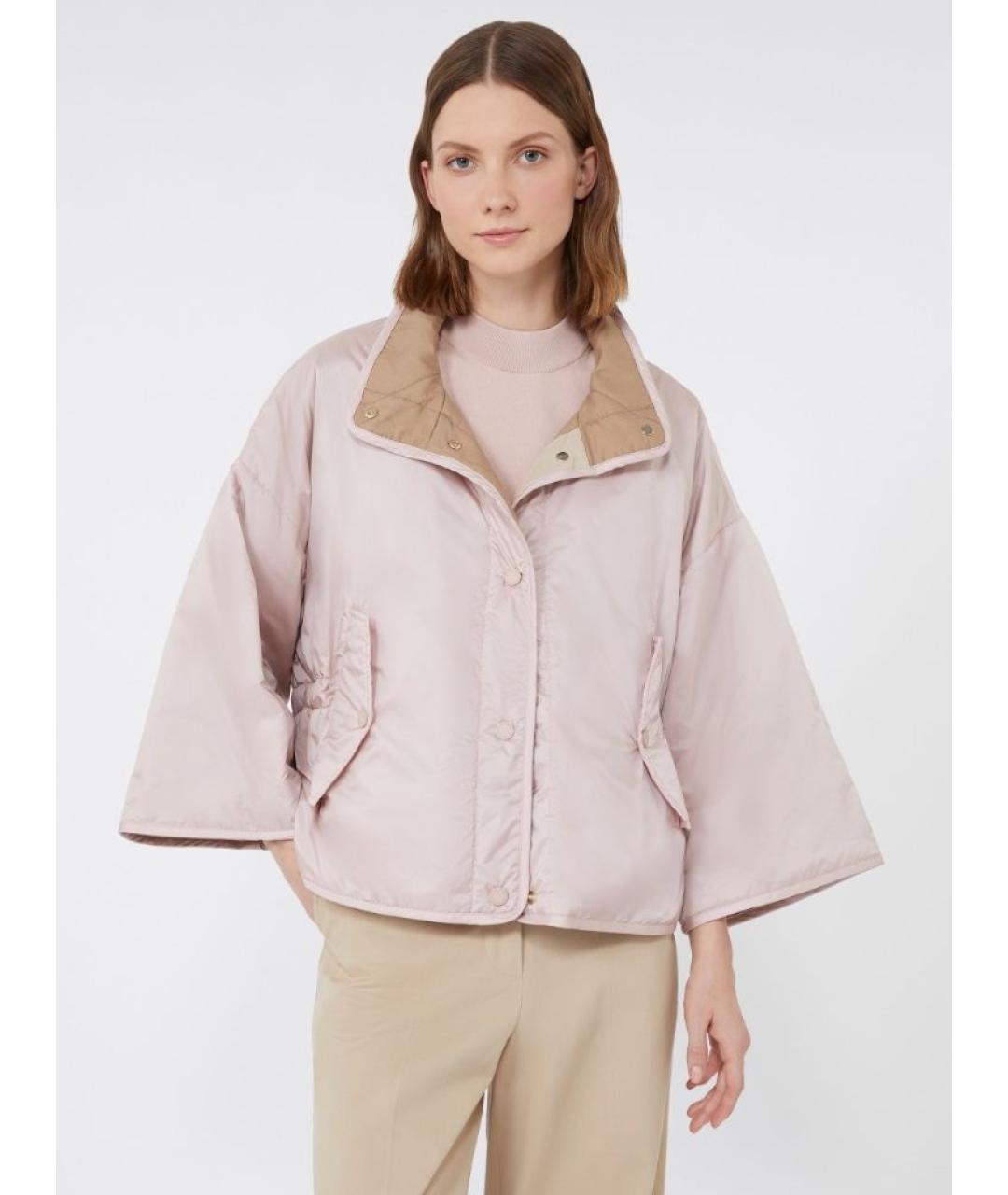 WEEKEND MAX MARA Розовая полиэстеровая куртка, фото 5