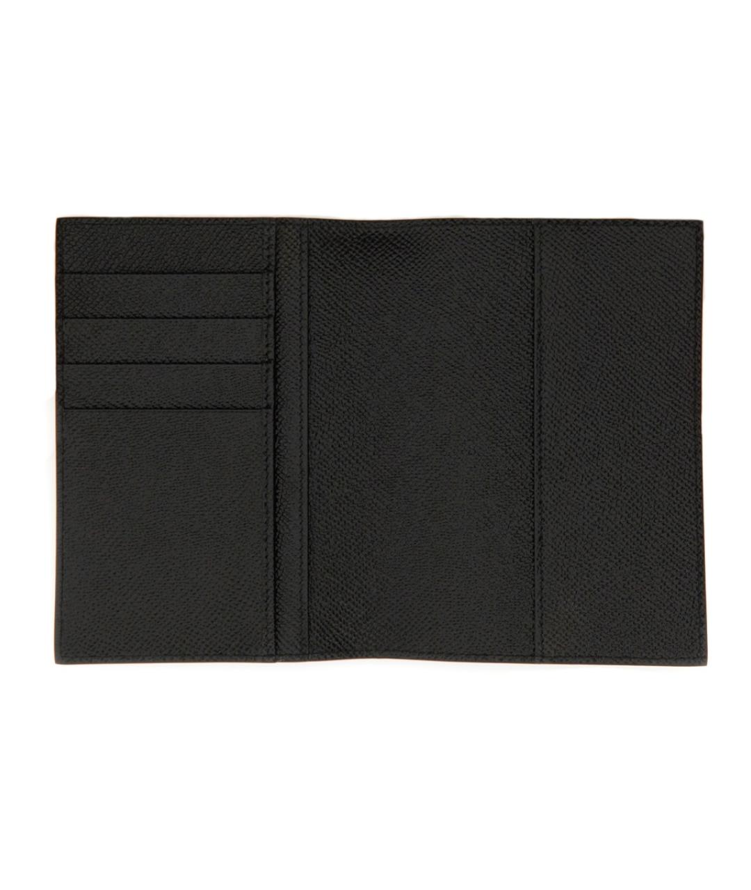 DOLCE&GABBANA Черный кожаный кошелек, фото 3