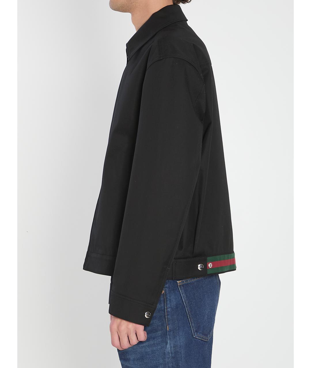 GUCCI Черная хлопковая куртка, фото 4