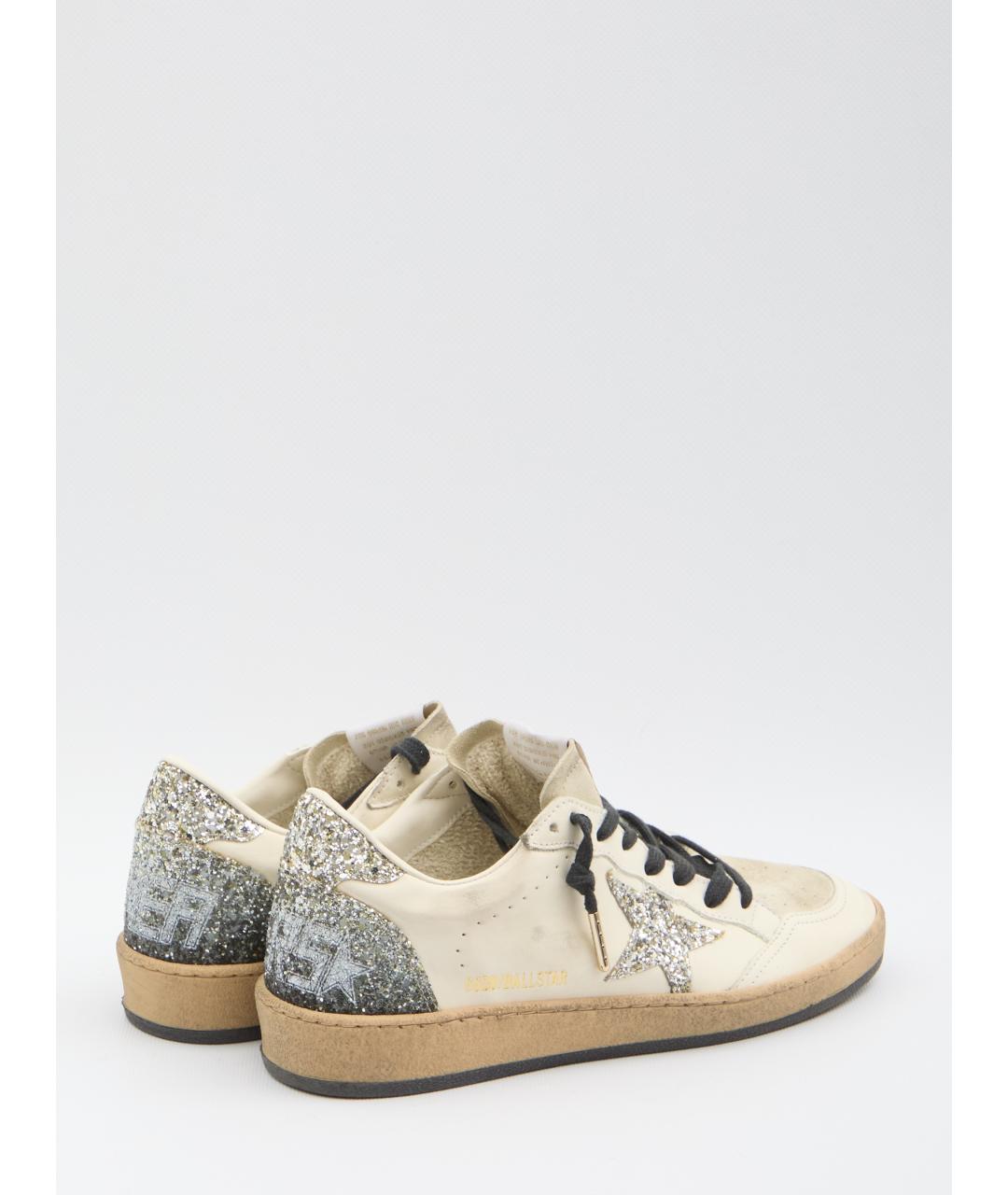 GOLDEN GOOSE DELUXE BRAND Бежевые кожаные кеды, фото 3