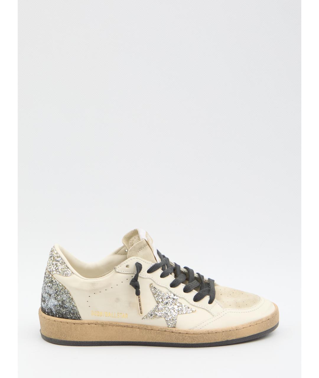 GOLDEN GOOSE DELUXE BRAND Бежевые кожаные кеды, фото 6